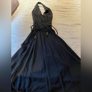 Zara halter linen dress